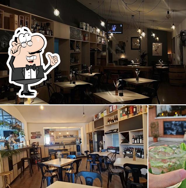 La interni e cibo del ristorante