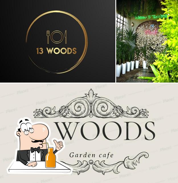 Enjoy a drink at 13Woods Garden Resto & Cafe