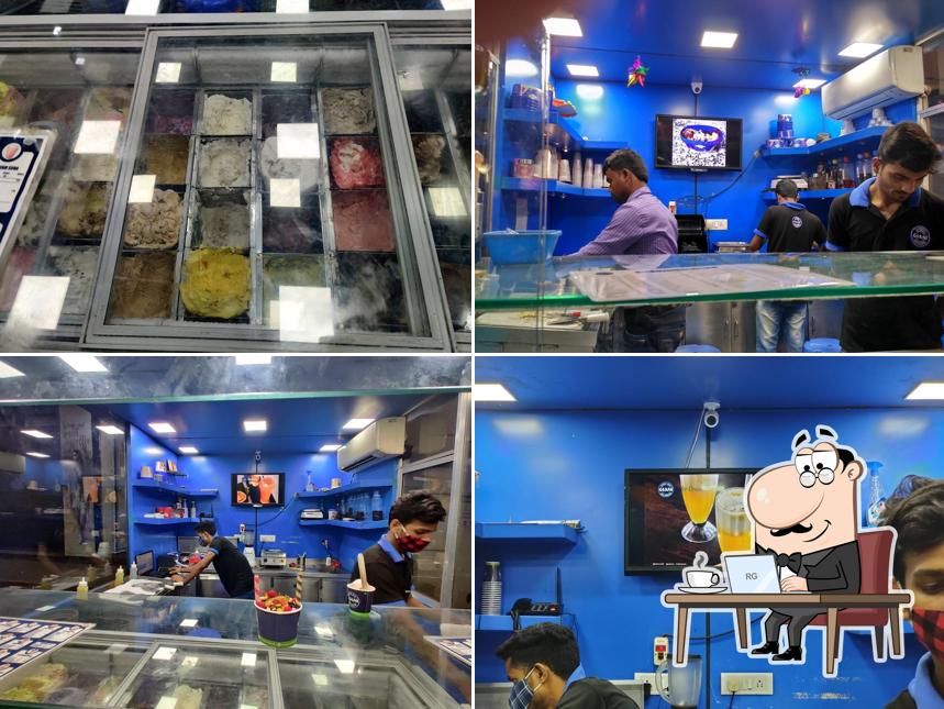 The interior of Giani Icecream Bhubaneswar