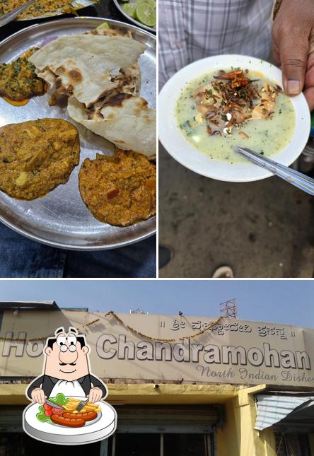 Take a look at the picture showing food and exterior at Hotel Chandramohan