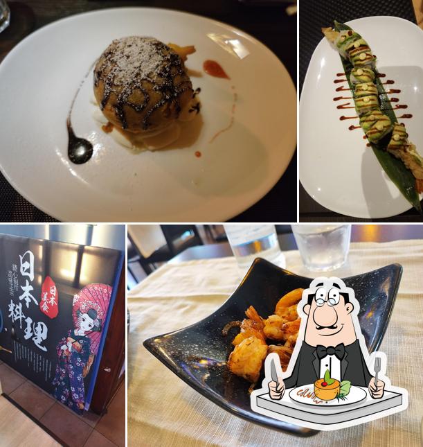 Cibo al Ristorante Giapponese Kiyomi