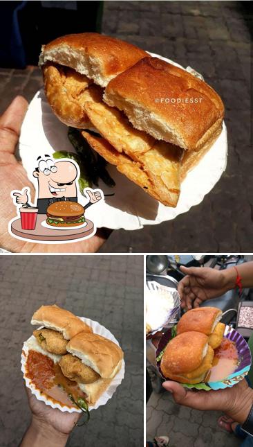 Treat yourself to a burger at Ghugare Nasta Point