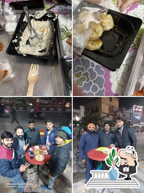 The restaurant's exterior and food