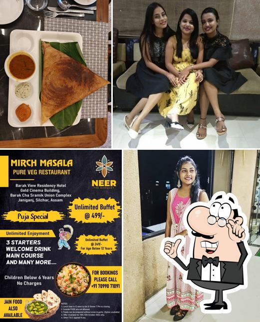 The interior of Mirch Masala Veg Restaurant