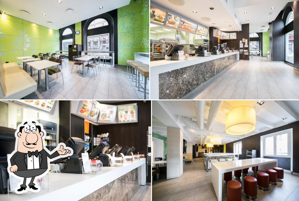 Gli interni di Burger King