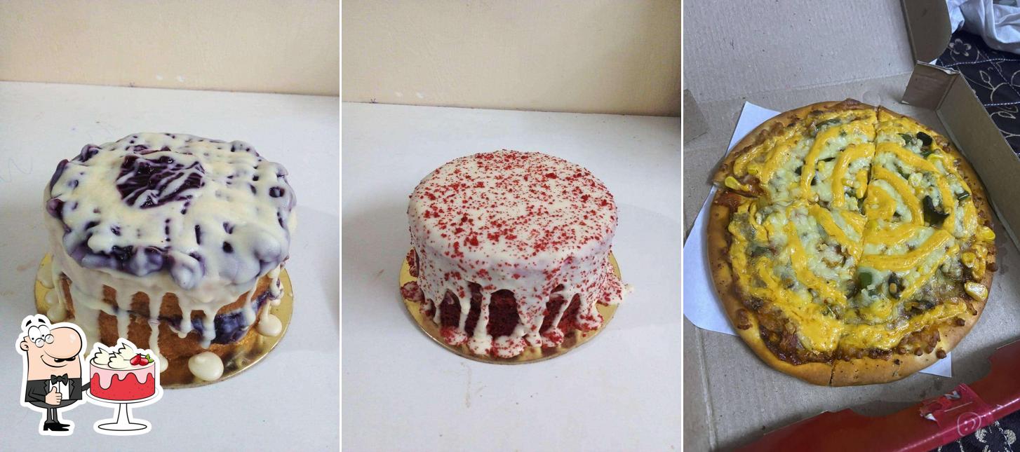 Red velvet cake at The Greece Waffle & More