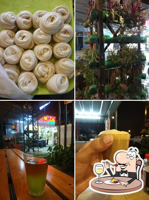 Among different things one can find food and drink at cafe sulaimani