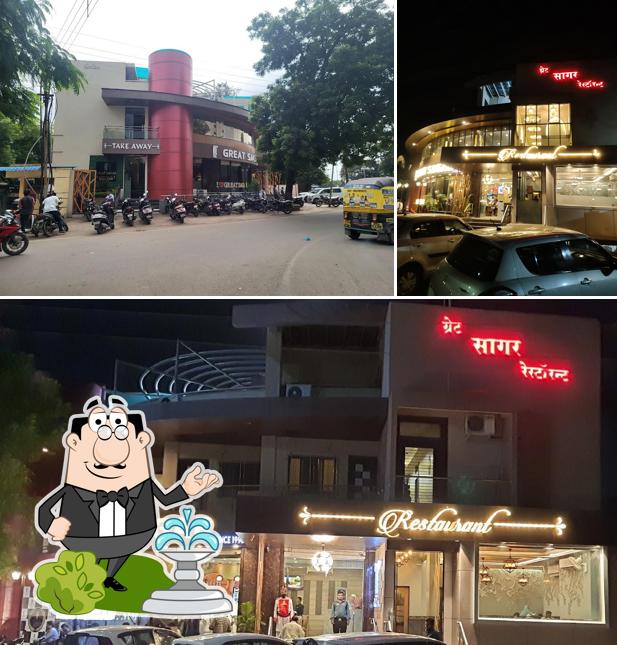 Take a look at the outside area of Great Sagar Restaurant Aurangabad