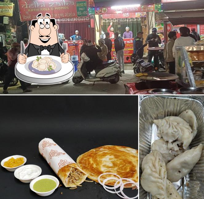 Dumplings at Delhi Zaika Kathi Rolls Momos
