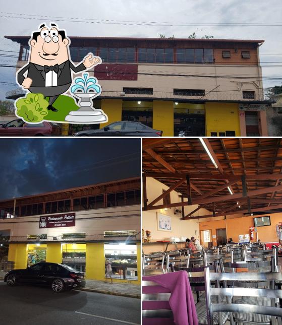Esta é a ilustração apresentando exterior e interior no Restaurante Pallate