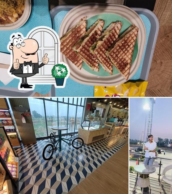 The restaurant's exterior and food