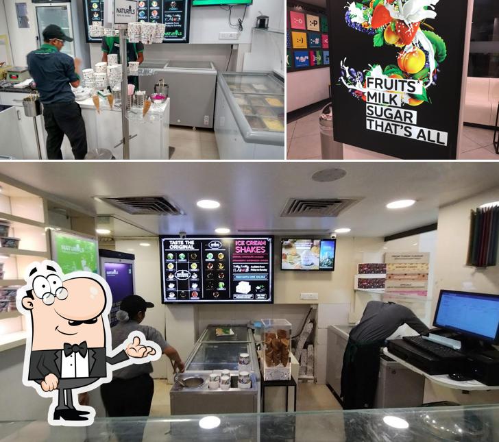 The interior of Naturals Ice Cream