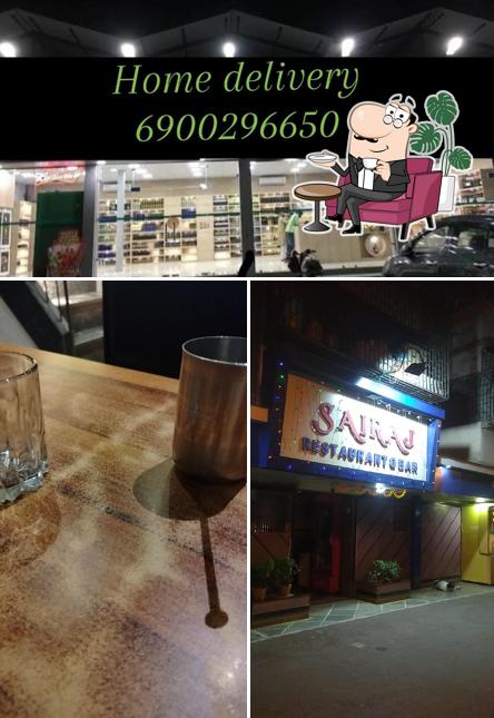 The picture of interior and exterior at Sai Raj Bar & Restaurant