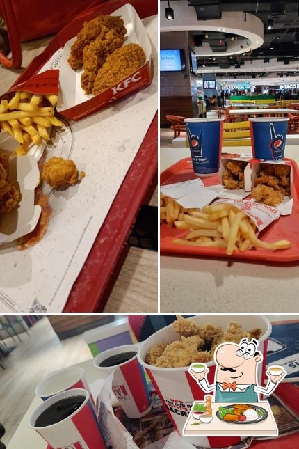 Fried chicken at KFC