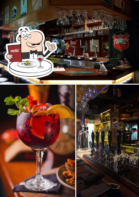 Entre diferentes coisas, comida e interior podem ser encontrados no LONDON STREET PUB