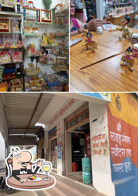 The picture of food and exterior at Shri Laddu Gopal Sweets and Fast Food