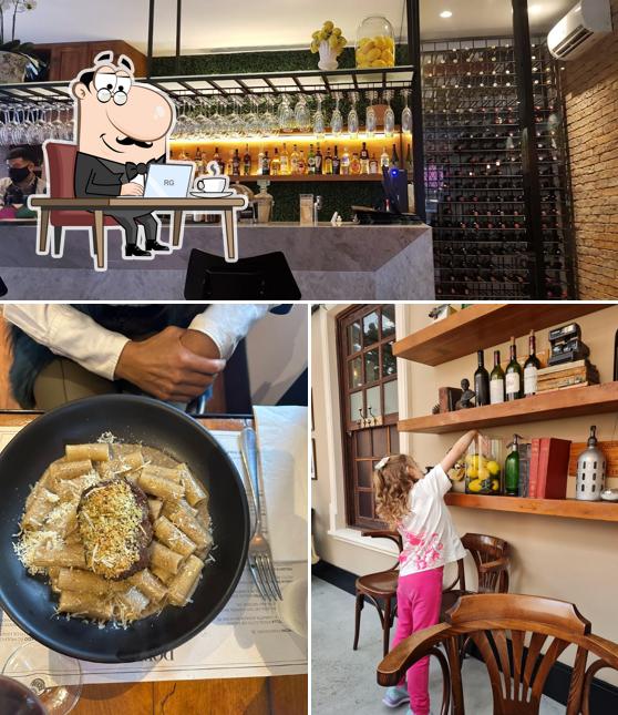 O interior do Doppo Cucina