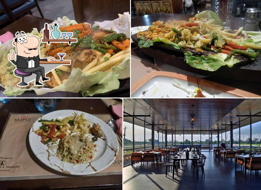 Take a seat at one of the tables at Maple 99