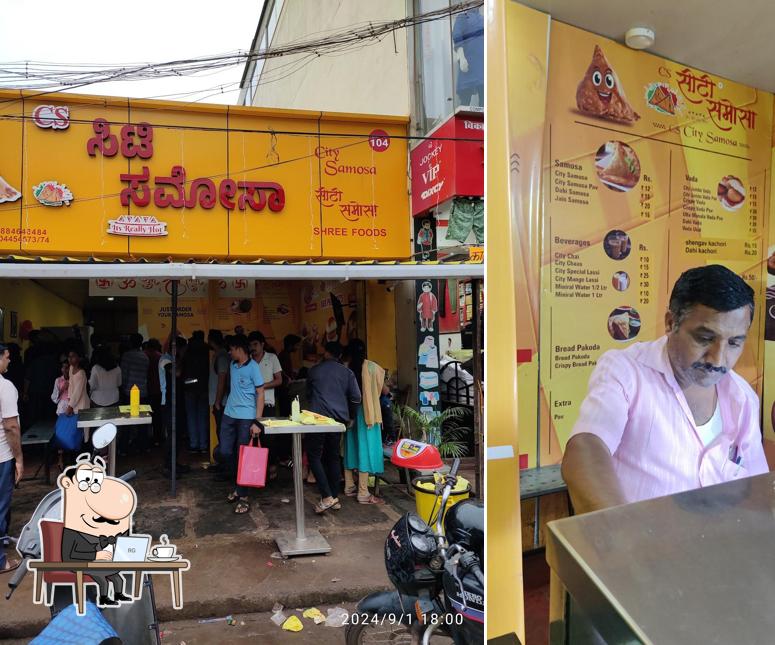 The interior of City Samosa Belgaum