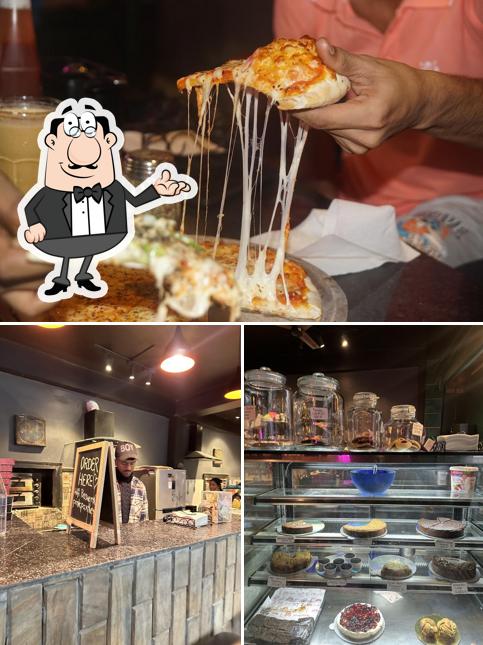 Among various things one can find interior and food at The pink panther cafe