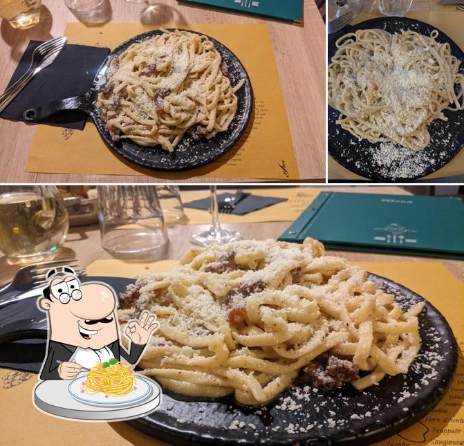 Spaghetti alla carbonara al Trattoria romana l’osteria del genio