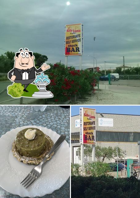 La foto della esterno e cibo di Sole Luna Caffè
