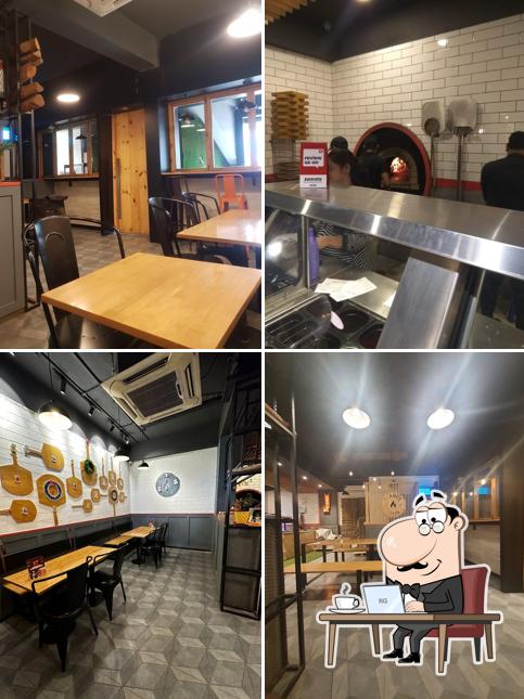 Check out how Flames Pizza looks inside