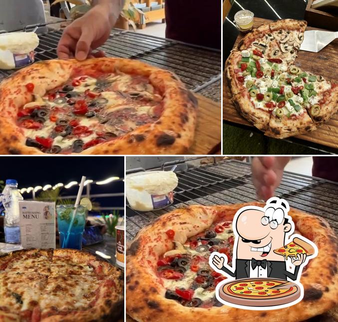 Pick various kinds of pizza