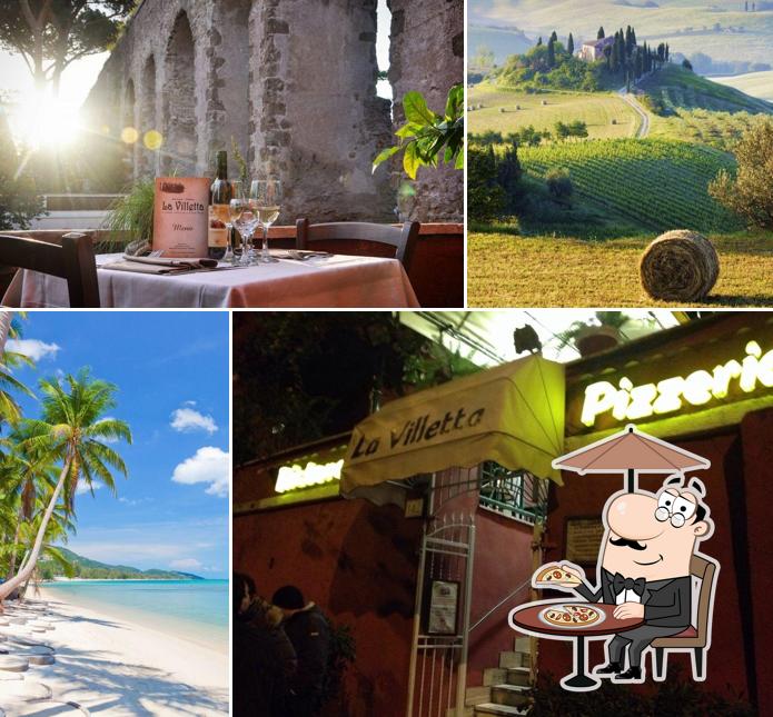 Puoi goderti l'aria fresca da seduto all'esterno di La Villetta