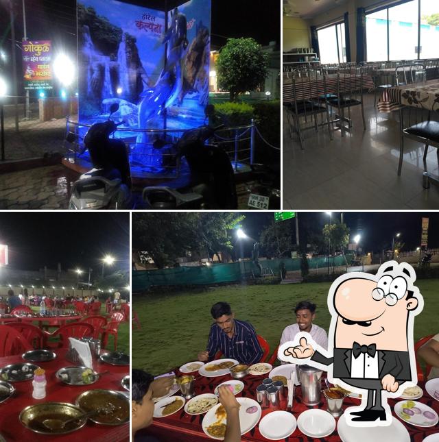 The interior of Hotel Kalpana Shegaon