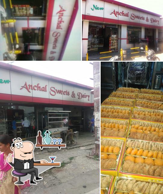 The interior of New Anchal Sweets & Dairy