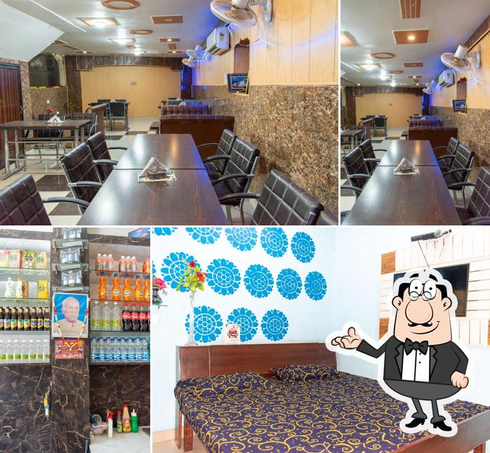 Take a seat at one of the tables at Crazy Bite restaurant rooms Nakodar