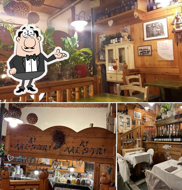 Gli interni di Osteria Ai Maestri Trieste