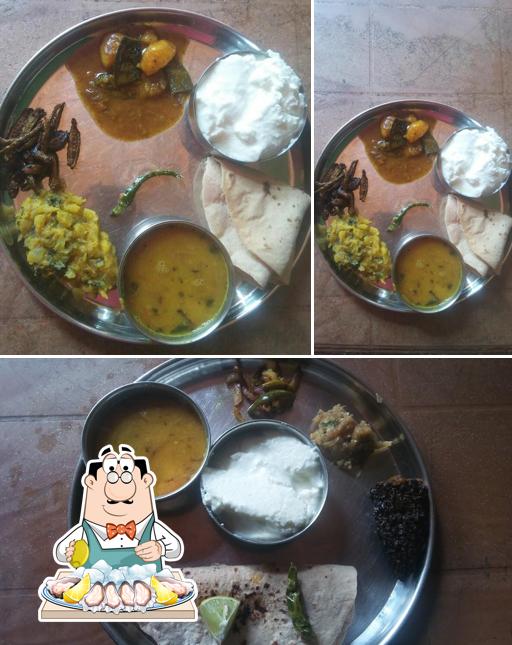 Try out seafood at Babu Sahab Ka Hotel (शुद्ध शाकाहारी)