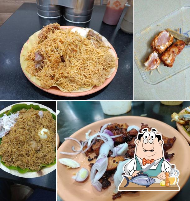 Grilled salmon at HAJIYAAR BIRIYANI