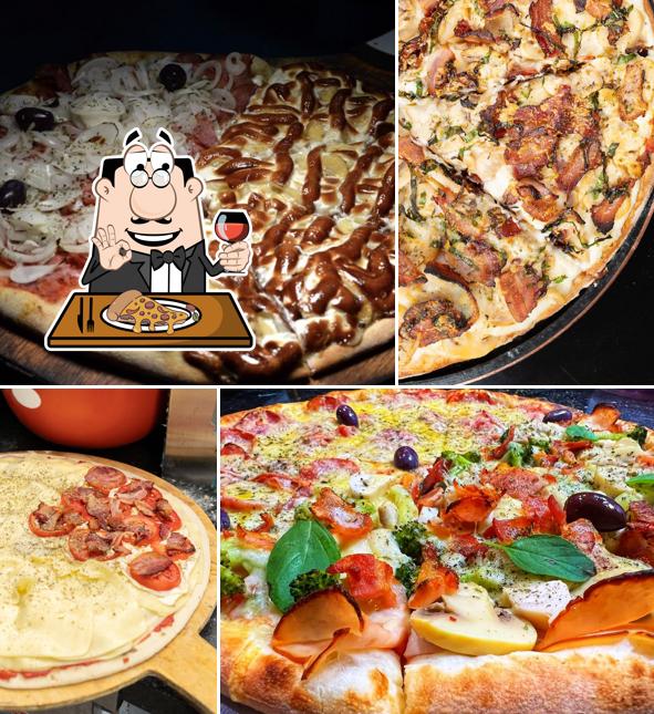 Peça diferentes tipos de pizza