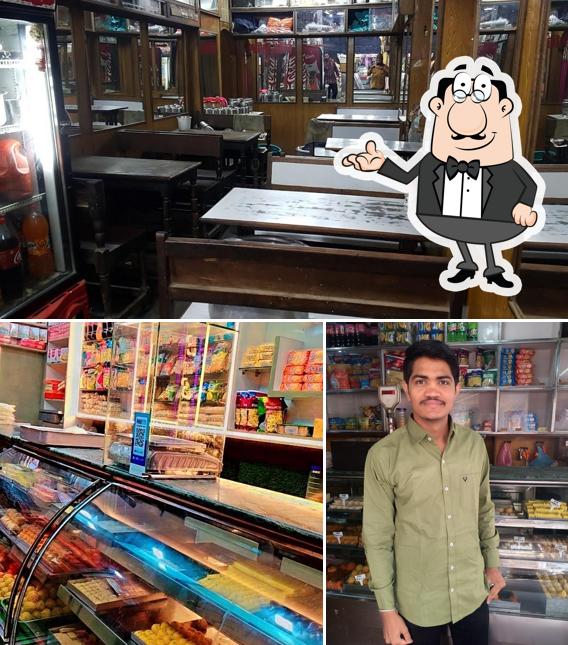 The interior of New bikner and jaipur doodh misthan bhandar