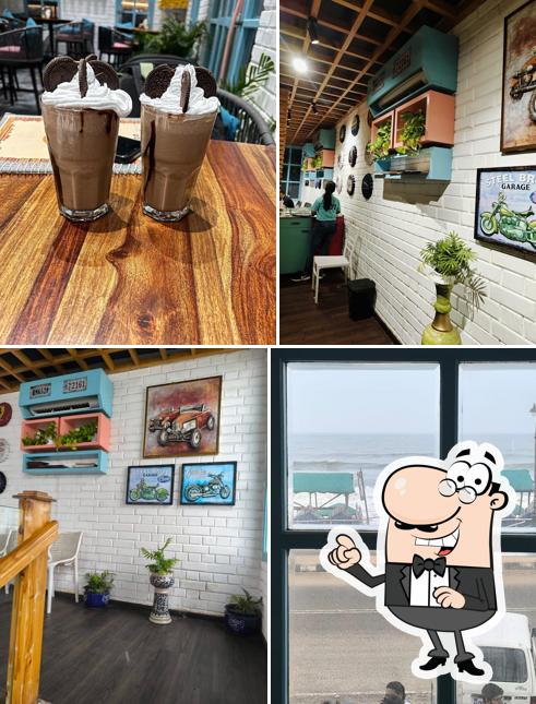 Take a seat at one of the tables at Cafe Cookies