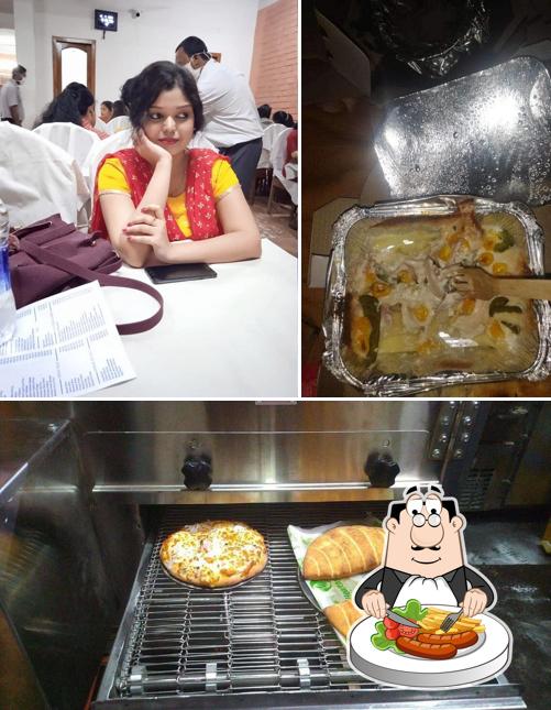 This is the image showing food and interior at Pizza Heritage