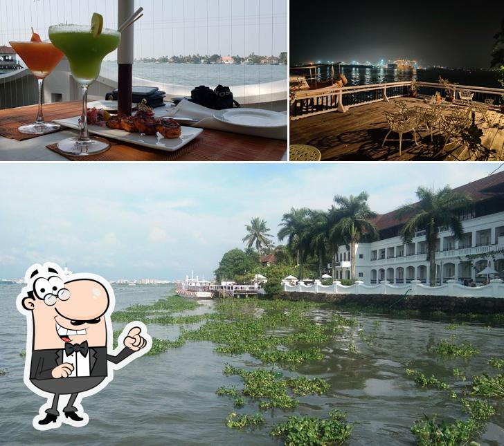 The restaurant's exterior and alcohol