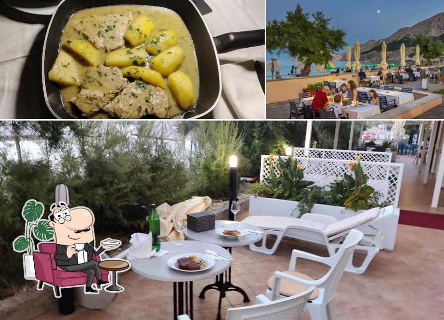 Questa è la immagine che mostra la interni e cibo di Restaurant Dobrovit