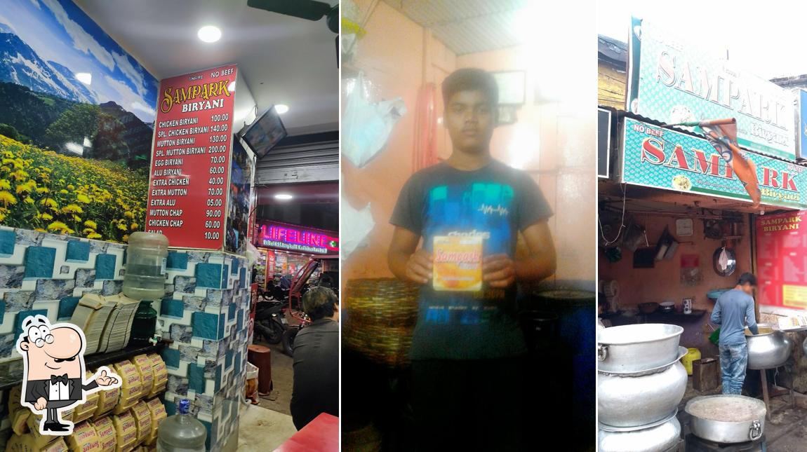The interior of Sampark Biryani House