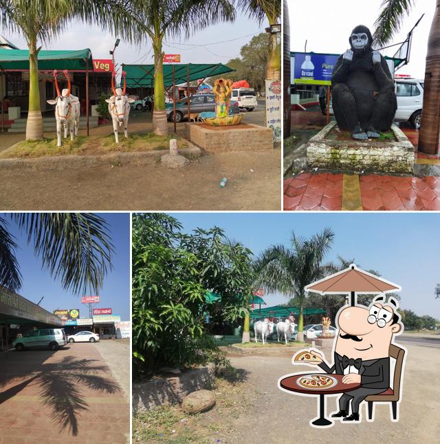 Enjoy the view at the outside area of Hotel Matoshri Family restaurant
