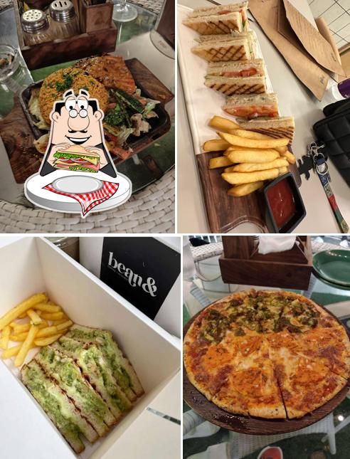 Club sandwich at bean and coffee + kitchen