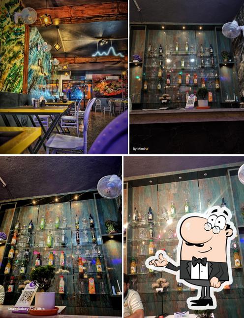 The interior of CAFE ADDA & FAMILY RESTAURANT
