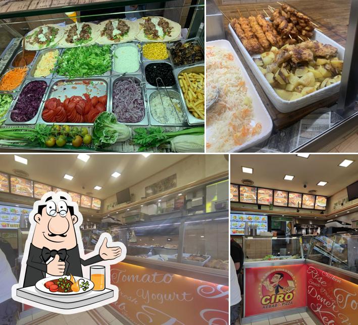 Tra le diverse cose da Ciro Kebab si possono trovare la cibo e interni