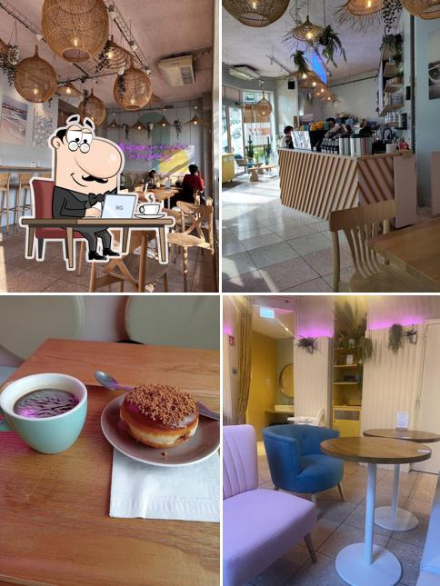 Installez-vous à l'une des tables de BLUEBIRD . Coffee shop rennais. Good vibes only