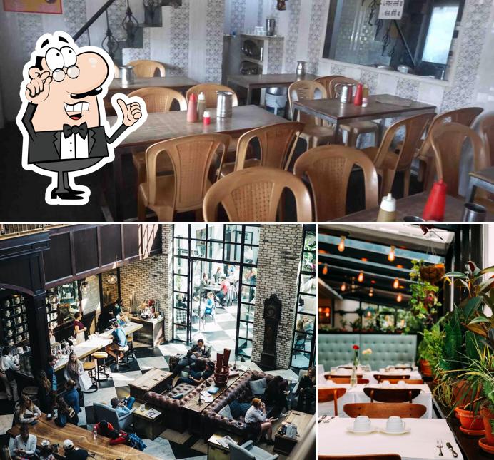 Take a seat at one of the tables at Ajanta Restaurant