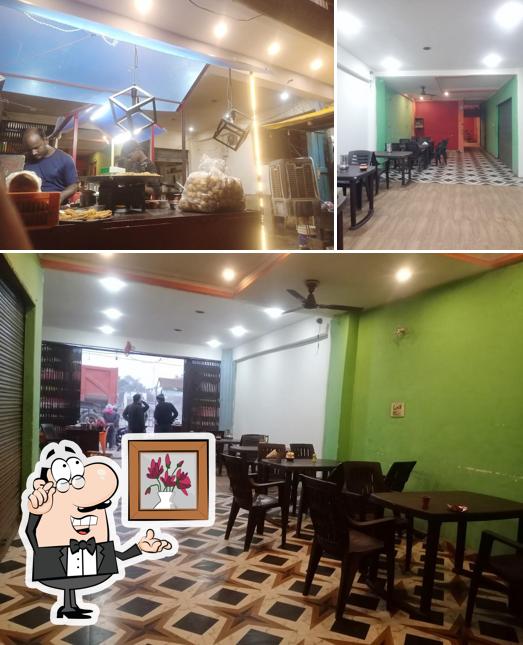 The interior of UP 65 rajput dhaba