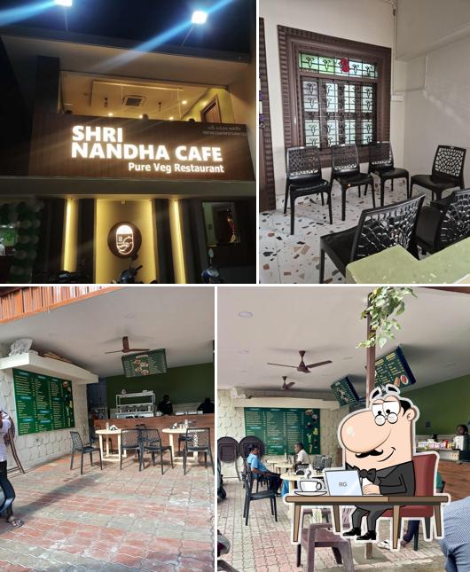 The interior of Shri Nandha Cafe